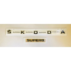 GENUINE Skoda Superb MK3 rear emblem black SKODA SUPERB 